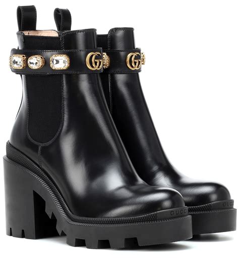 botas negras gucci|Gucci ankle boots.